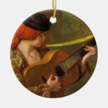 Jeune femme espagnole par Renoir, art d'impression Ornement De Noël