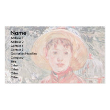 Jeune fille avec une cage par Morisot Berthe Cartes De Visite Professionnelles