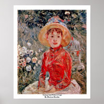 Jeune fille avec une cage par Morisot Berthe Poster