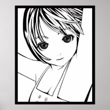 Jeune fille d'Anime - LAMG Posters