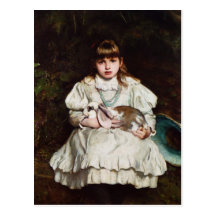 Jeune fille tenant une carte postale de lapin d'an