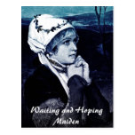 Jeune fille vintage cartes postales