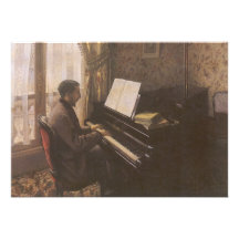 Jeune homme jouant le piano par Gustave Caillebott Faire-parts