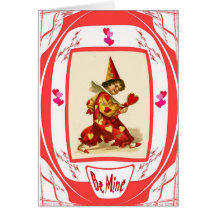 Jeune magicien d'amour cartes de vœux