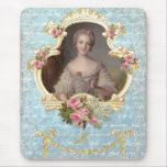 Jeune Marie Antoinette avec les roses roses Tapis De Souris