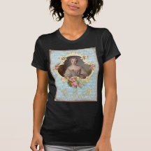 Jeune Marie Antoinette avec les roses roses T-shirt