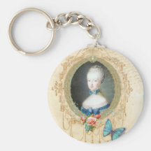 Jeune Marie Antoinette Keychain fleuri Porte-clefs