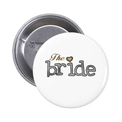 Jeune mariée d'argent et d'or pin's avec agrafe