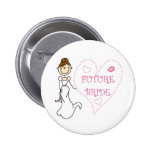 Jeune mariée d'avenir de brune badge