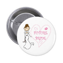 Jeune mariée d'avenir de brune badge