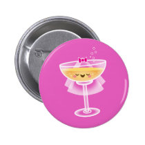 Jeune mariée de Kawaii Champagne badges publicitaires