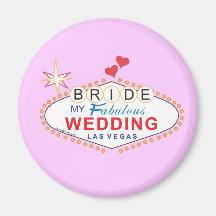 Jeune mariée de Las Vegas Magnets Pour Réfrigérateur