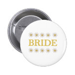 Jeune mariée de marguerites badges avec agrafe