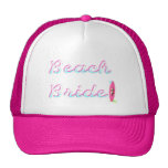 Jeune mariée de plage casquette