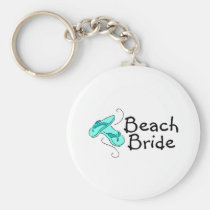 Jeune mariée de plage (mariage de plage) porte-clés