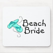 Jeune mariée de plage (mariage de plage) tapis de souris