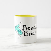 Jeune mariée de plage (mariage de plage) tasses