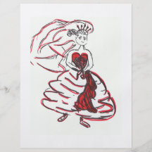 Jeune mariée de Saint-Valentin Prospectus Personnalisés