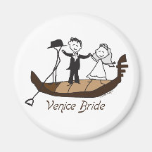 Jeune mariée de Venise Italie Aimants Pour Réfrigérateur