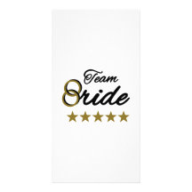 Jeune mariée d'équipe carte avec photo