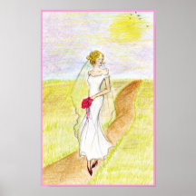 Jeune mariée d'été de Marie l. Posters