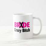 Jeune mariée folle tasse