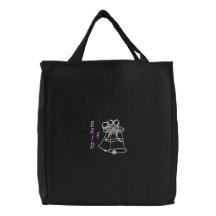 JEUNE MARIÉE Fourre-tout de Bells de mariage Sacs De Toile