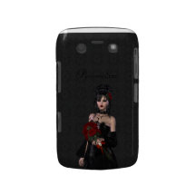 Jeune mariée gothique audacieuse de Blackberry bel Coques Blackberry