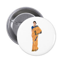 Jeune mariée indienne Clipart Pin's Avec Agrafe