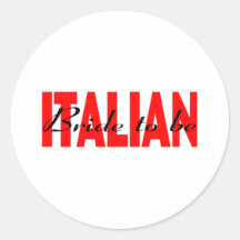 Jeune mariée italienne à être autocollants
