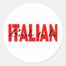 Jeune mariée italienne à être autocollants