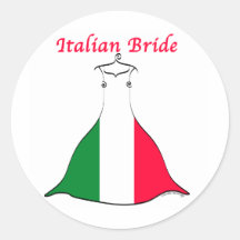 Jeune mariée italienne adhésif