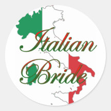 Jeune mariée italienne élégante adhésifs