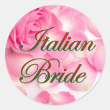 Jeune mariée italienne élégante adhésifs
