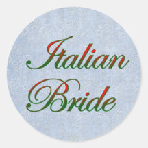 Jeune mariée italienne élégante autocollants