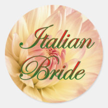 Jeune mariée italienne élégante autocollants