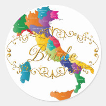 Jeune mariée italienne élégante autocollants