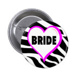Jeune mariée (rayures de zèbre) badges