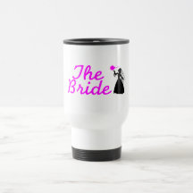 Jeune mariée rose et noire de la jeune mariée mugs à café