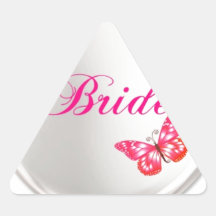 jeune mariée stickers en triangle