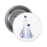 Jeune mariée violette de bouquet badges