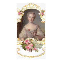 Jeunes cartes roses de roses de la Reine Marie Ant Cartes De Vœux Avec Photo