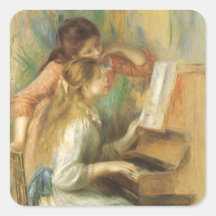 Jeunes filles au piano par Pierre Auguste Renoir Autocollants