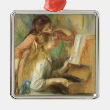 Jeunes filles au piano par Pierre Auguste Renoir Décorations De Noël