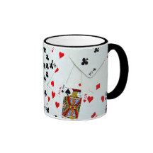 Jeux de carte de jeu tasse à café