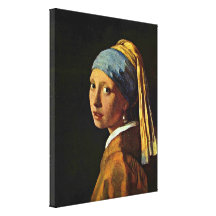 Johannes Vermeer - la fille avec une boucle d'orei Toiles Tendues Sur Châssis
