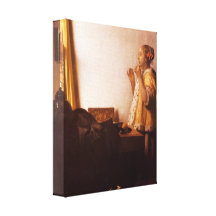 Johannes Vermeer - le collier de perle Toile Tendue