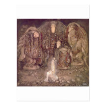 John Bauer - trolls avec une princesse enlevée Carte Postale