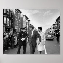John F. Kennedy à Boston est Affiche