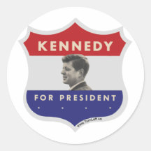 JOHN F. KENNEDY ADHÉSIF ROND